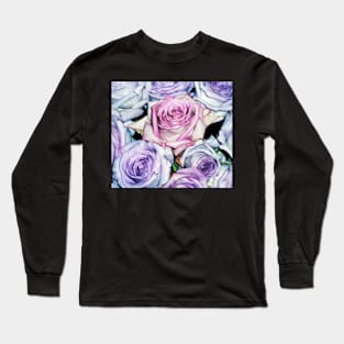 Pink and Mauve Roses Long Sleeve T-Shirt